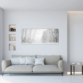 Tablou - Pier de lemn în timpul iernii (120x50 cm)