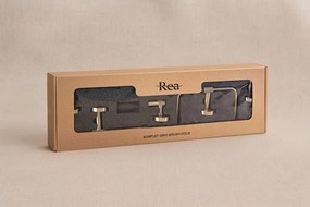 Set accesorii pentru baie GRID auriu periat 4 piese