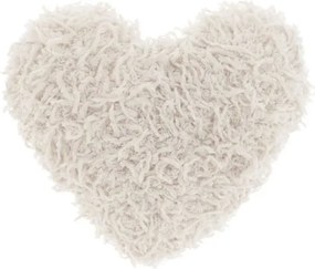 Perna decorativa ROMEO HEART 45x45 cm, crem