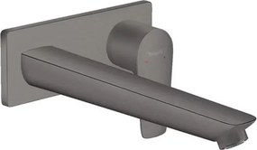 Baterie lavoar incastrata Hansgrohe Talis E pipa 22.5 cm negru - crom periat