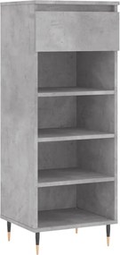vidaXL Pantofar, gri beton, 40x36x105 cm, lemn prelucrat