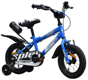 Bicicleta pentru copii NOVOKIDS™ Splend'Or Boom PRO Edition, Cu bidon pentru apa, Roti 12" inch, Maxim 50 kg, Cadru din otel, Roti ajutatoare