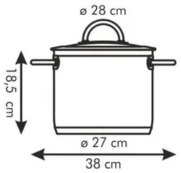 Oală cu capac Tescoma VISION, 28 cm