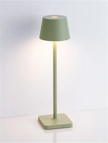 Veioza/Lampa de masa LED portabila exterior IP54 DECK verde