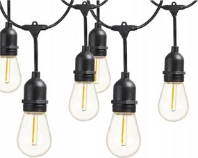 Ghirlandă LED decorativă pentru exterior, 10xE27/1W/230V, 10,94 m, IP44, negru
