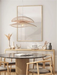 Lustra suspendata design natural, ARTIC, D 60cm