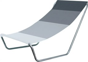 Sezlong pliabil de plaja SAND, dungi gri