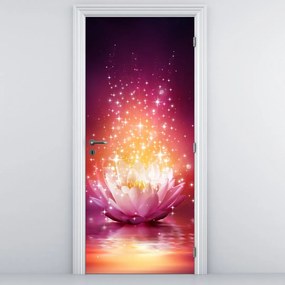 Fototapet pentru ușă - floare de lotus (95x205cm)