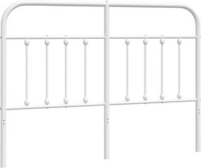 vidaXL Tăblie de pat de schimb metalică, alb, 135 cm