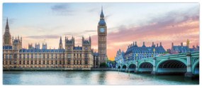 Tablou - Londra în culori pastelate (120x50 cm)