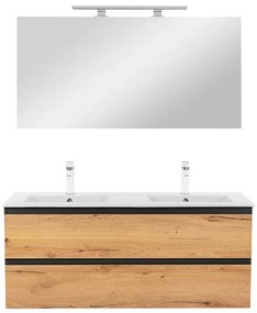 Mobilier complet de baie Vario Forte 120 antracit-stejar