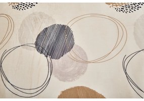 Lenjerie de pat maro deschis din micropluș/cocolino pentru pat de o persoană 140x200 cm Circles – My House