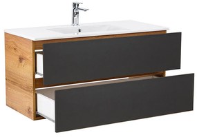 Dulap inferior Vario Forte 100 cu lavoar stejar-antracit