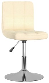 3087470 vidaXL Scaun de bucătărie pivotant, crem, material textil