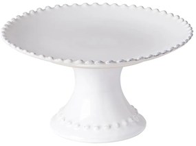 Platou pentru prăjituri din gresie ceramică Costa Nova Pearl, ⌀ 22 cm, alb