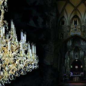 Candelabru Cristal Bohemia Exclusive 48 brate, diam.160cm MARIA TEREZIA 19 CE