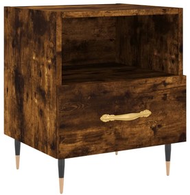 vidaXL Noptieră, stejar fumuriu, 40x35x47,5 cm, lemn compozit