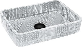 Mexen Akra chiuvetă din sticlă pe blat 46 x 33 cm, transparentă - 24024600