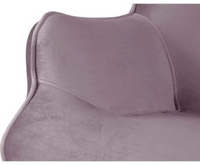 Fotoliu mov lavandă cu tapițerie din catifea Niko – Ropez