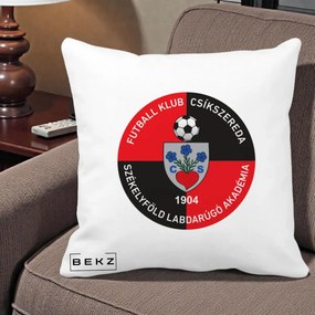 Perna Personalizata FK Csikszereda 1904 Fotbal, 40x40 cm, Alba Mata, Husa Detasabila, Perna Inclusa, BEKZ®