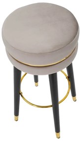 Scaun de bar gri deschis tapițat (înălțime șezut 74 cm) Paris – Mauro Ferretti