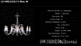 Lustra 12 brate cristal Bohemia L11 905/12/9