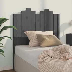Tablie de pat, gri, 96x4x110 cm, lemn masiv de pin 1, Gri, 96 x 4 x 110 cm