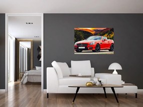 Tablou - Mercedes roșu (90x60 cm)