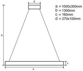Lustră LED dimabilă pe cablu LED/50W/230V 3000-6500K auriu + telecomandă