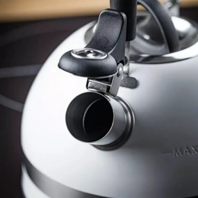 Resigilat: Ceainic cu fluier Kinghoff KH 1852, 1.8 l, Inductie, Maner izolat termic, Alb