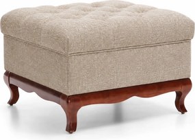 Pouf lemn masiv Milan, 70 × 70 × 47 cm