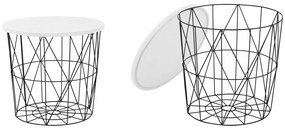 Masa de cafea Mariffa negru-alb - d 42 x h 41 cm
