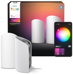 Philips Hue PLAY Wall Washer - Set 2 buc. lămpi LED RGBW reglabile, 20W/230V, 2000–6500K, albe