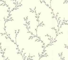 Tapet Milton, Silver Luxury Leaf, 1838 Wallcoverings, 5.3mp / rola