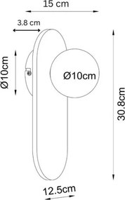 MAXLIGHT W0476 - Aplica de perete POINT 1xG9/7W/230V maro