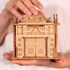 Puzzle din lemn, casa dragonului EscapeWelt