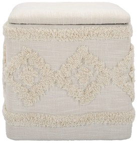 Mauro Ferretti Puff Contenitor Patrat Damasco cm 40X40X40 | Aosom Romania
