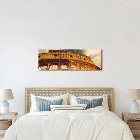 Tablou - Colosseum roman (cu ceas) (90x30 cm)