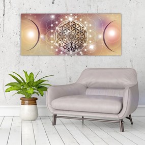 Tablou - Mandala cu elemente (120x50 cm)
