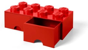 Cutie depozitare cu 2 compartimente LEGO®, roșu