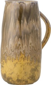 Carafă din ceramică artizanală, maro antichizat, finisaj patinat, 15×21 cm, „Lacey"