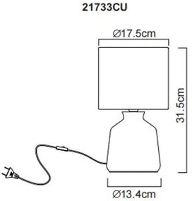 Lampa de masa ceramica curry RELA