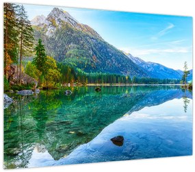Tablou pe sticlă - Lacul Hintersee (70x50 cm)