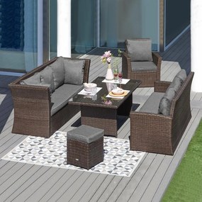 Set luxos mobilier de grădină din ratan Avenberg FIRENZE