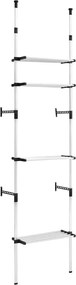 vidaXL Sistem de șifonier telescopic cu rafturi, aluminiu