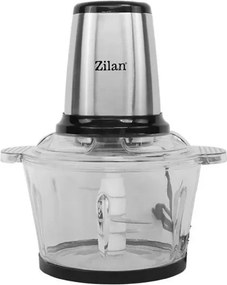 Tocator legume-fructe Zilan ZLN3898 din inox, Vas din sticla capacitate 2L, 2 trepte de viteza + pulse, Putere 400W
