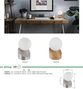 Veioza de masa metal aspect lemn ALISA