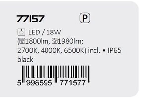 Aplica LED iluminat exterior ambiental, Protectie IP65 Urfa II negru