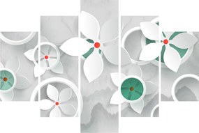 Tablou abstracției florale (150x105 cm)