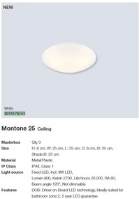 Plafoniera LED design circular IP44 Montone 25 2700K 2015176101 NL